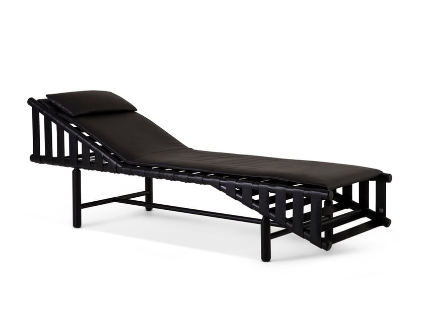 Upholstered leather lounge chair BIKINI By Busnelli design Christophe