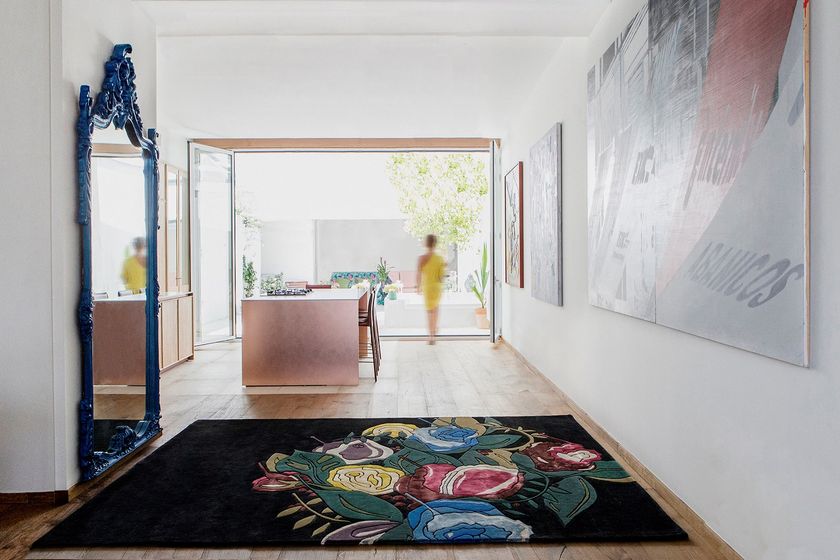 BLOOM Handmade Bamboo silk and wool rug with floral pattern By NOW ...