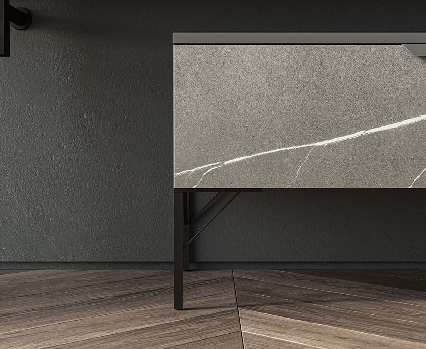 BLUES 4.02 by BMT - Mobile lavabo sospeso con specchio - 4