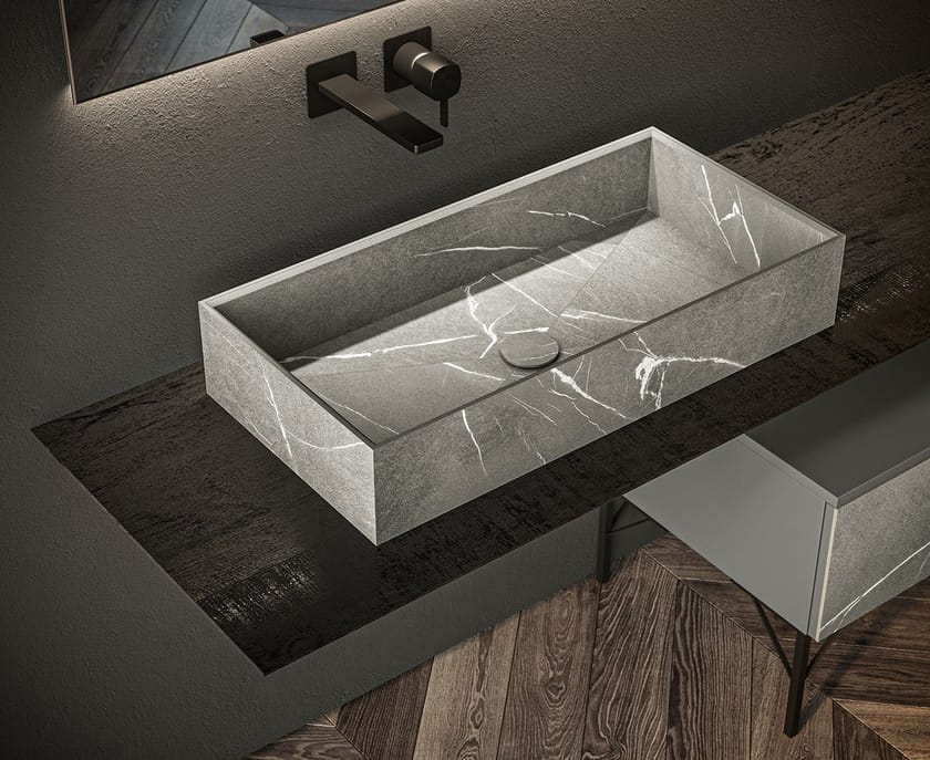 BLUES 4.02 by BMT - Mobile lavabo sospeso con specchio - 3