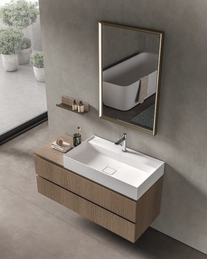 MARS 02 by BMT - Mobile lavabo sospeso con specchio - 2