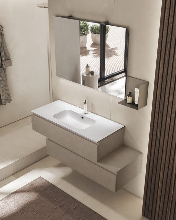 MARS 04 by BMT - Mobile lavabo sospeso con specchio - 2