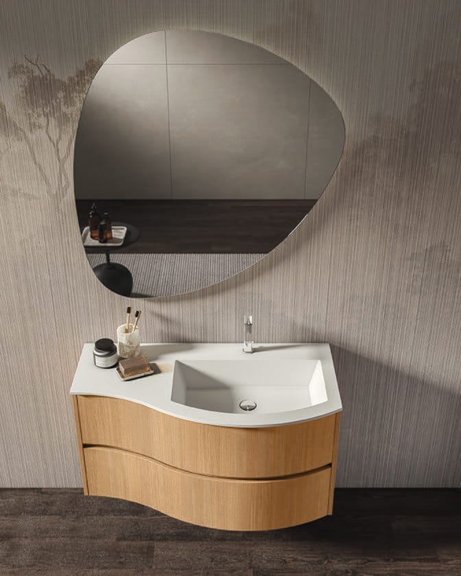 MOON 03 by BMT - Mobile lavabo sospeso con specchio - 2