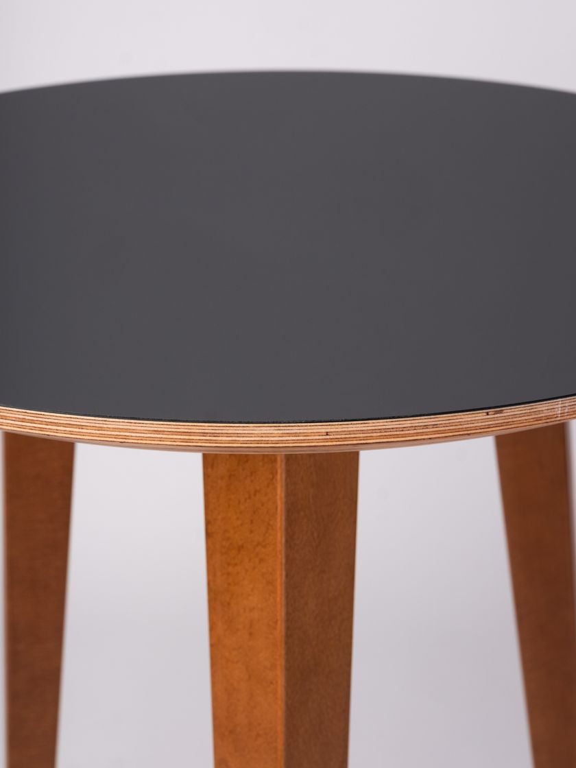 BOB Round beech high table By ONDARRETA | design Nadia Arratibel