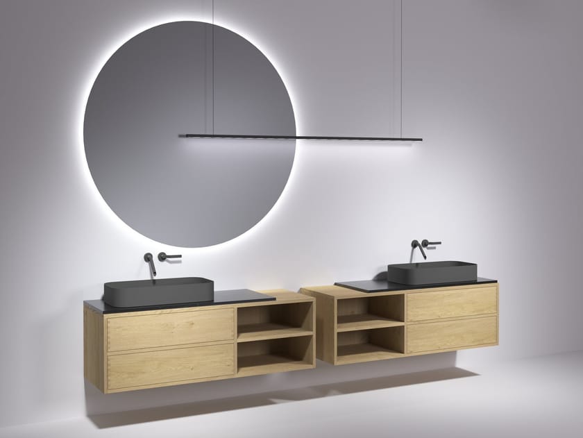 Single wallmounted vanity unit BOFFI_CODE BATHROOM By Boffi design
