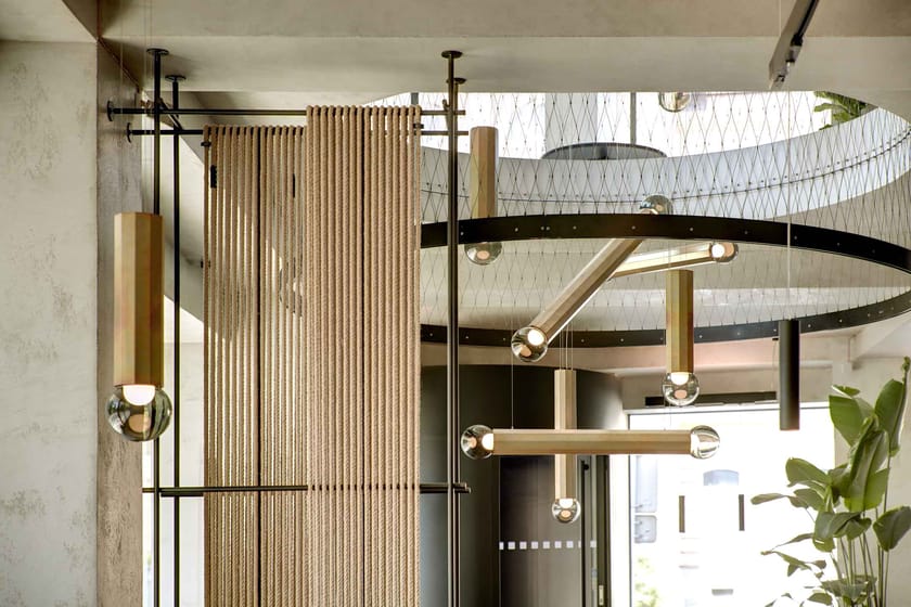 PRISMA DOUBLE by BROKIS - Lampada a sospensione a LED in vetro soffiato e metallo - 24