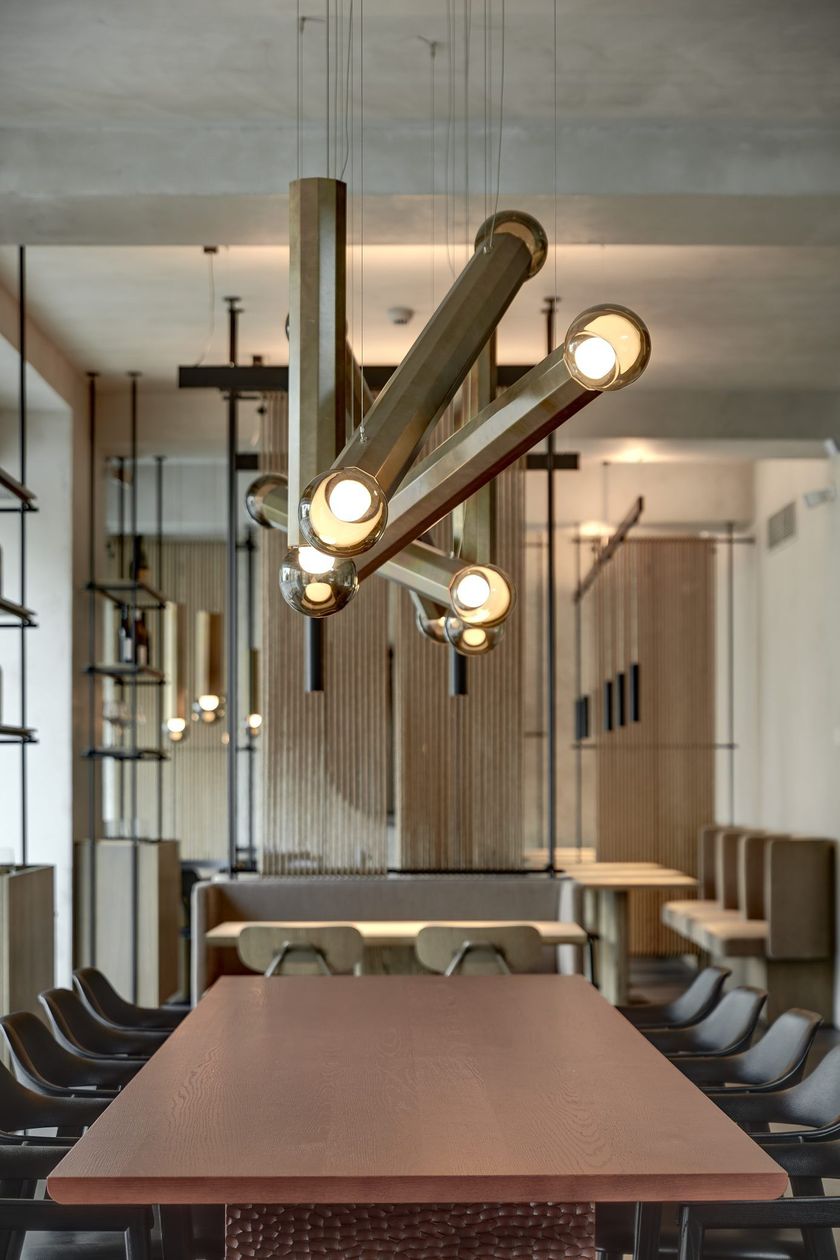 PRISMA DOUBLE by BROKIS - Lampada a sospensione a LED in vetro soffiato e metallo - 20