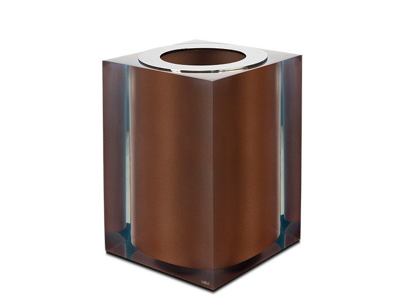BRONZE GLOSS | Resin bathroom waste bin Resin bathroom waste bin By Vallvé