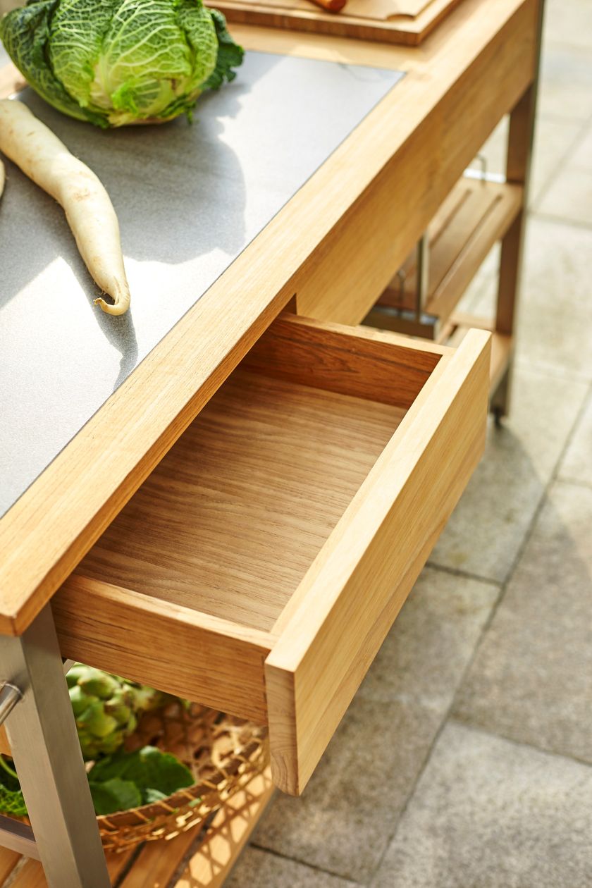 Carrello Bar Globo XXL In Legno Di Eucalipto - Mobile Bar Con Colonne, Bianco Avorio - Foto 13