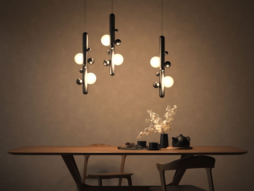 LUNAR P by Babich.studio - Lampada a sospensione a LED in acciaio e vetro - 5