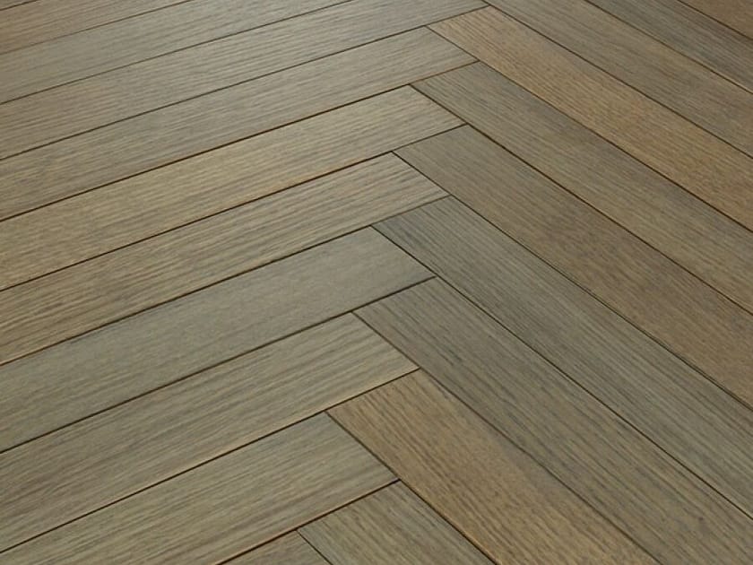 ITALIAN HERRINGBONE 90° OAK SKY Oak parquet By Bassano Parquet