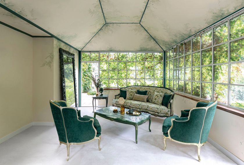 CROMIE Fabric armchair with armrests By Bellotti Ezio