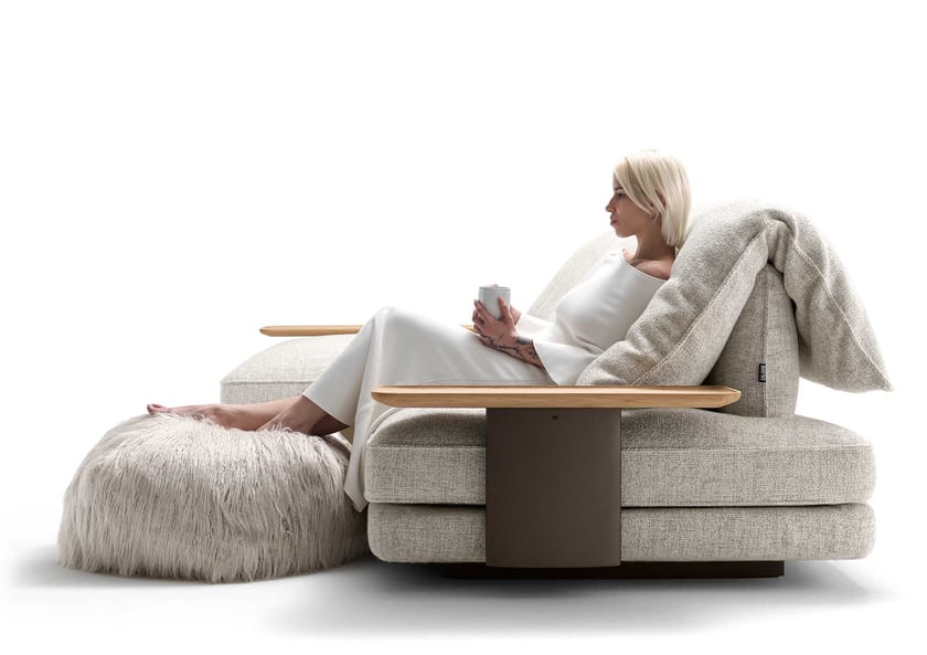 DAVID by BertO - Divano lineare in tessuto - 4