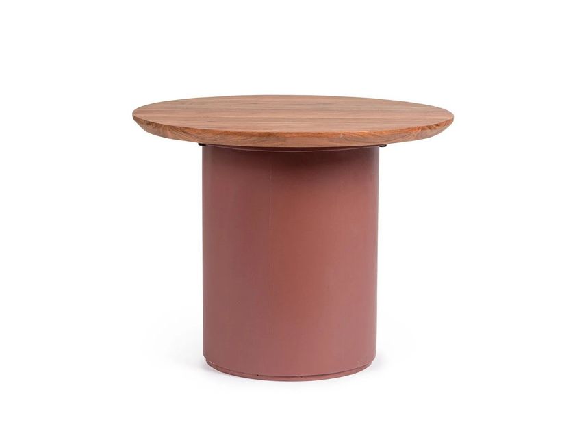OJAS Round powder coated steel coffee table By Bizzotto
