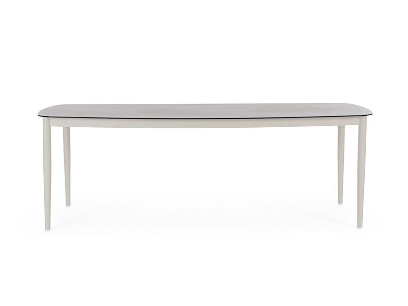 NESTOR Glass and aluminium garden table By Bizzotto