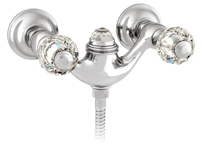 INDICA Chromed brass shower tap with Swarovski® crystals By Bronces Mestre