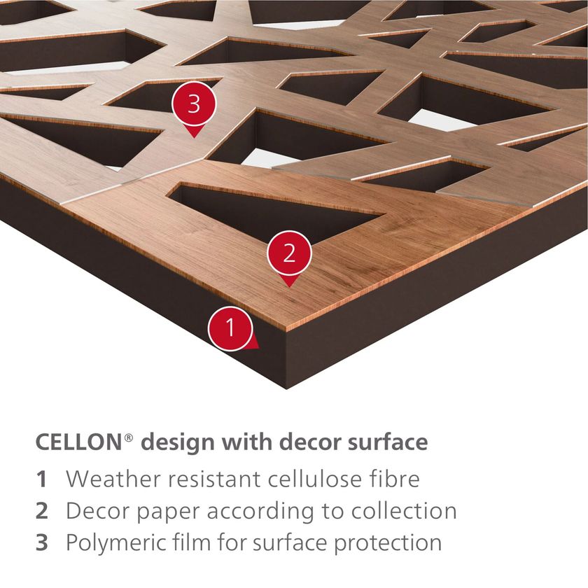 Elementi divisori da giardino by Bruag - Schermo divisorio da giardino in CELLON® - 7