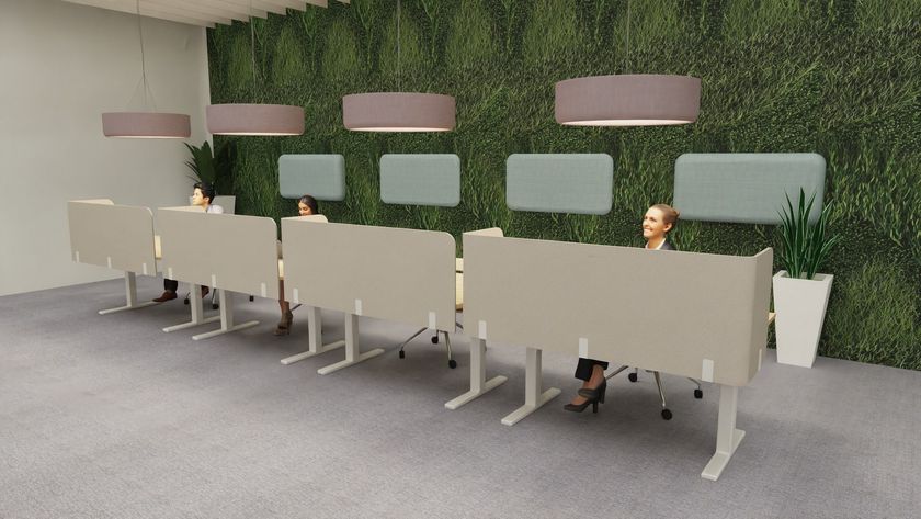 Pannello Divisorio Fonoassorbente Beige 130x40 Cm - Per Scrivania