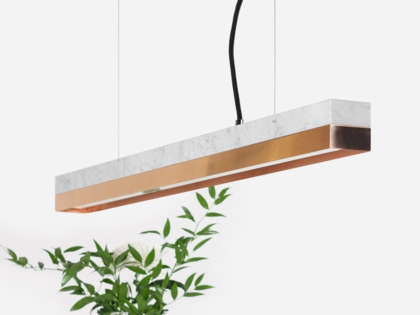 Dimmable LED pendant light (L 92cm) [C2m] CARRARA COPPER By GANTlights design Stefan Gant