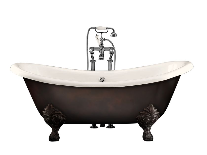 CHÉRIE COPPER EFFECT Cast iron bathtub on legs By Devon&Devon