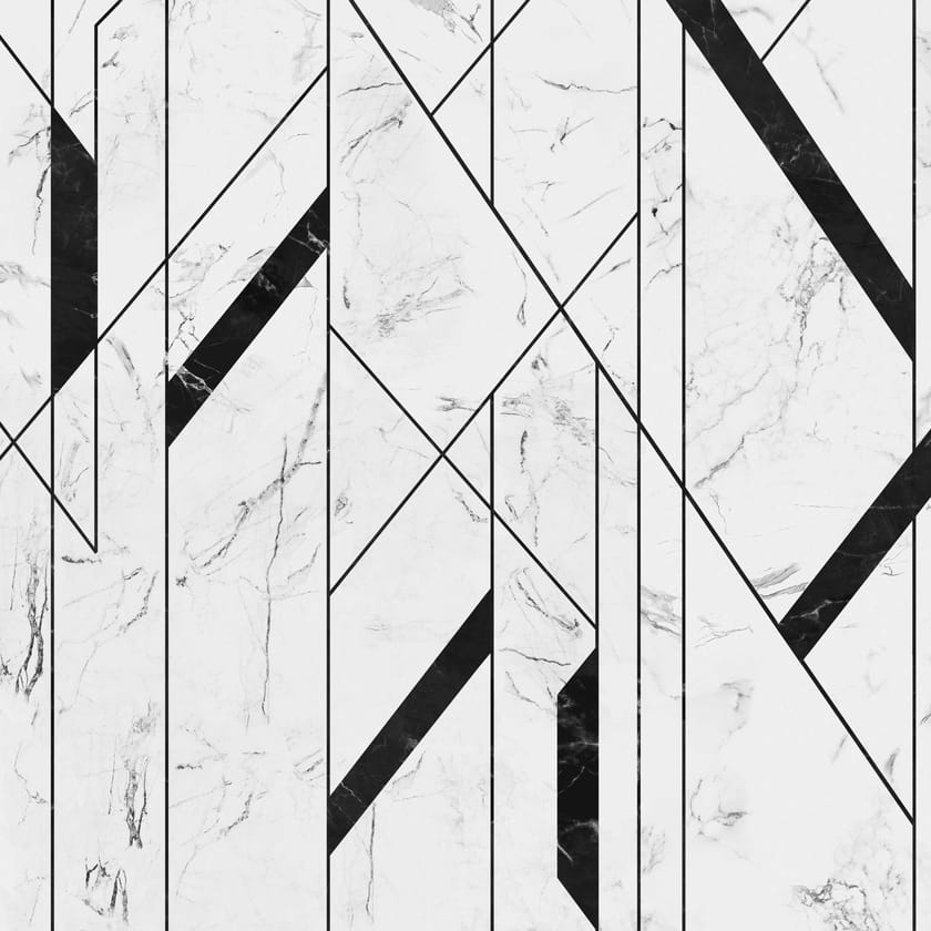 Geometric vinyl wallpaper with marble effect CI1.01 By YO2 design Elena
