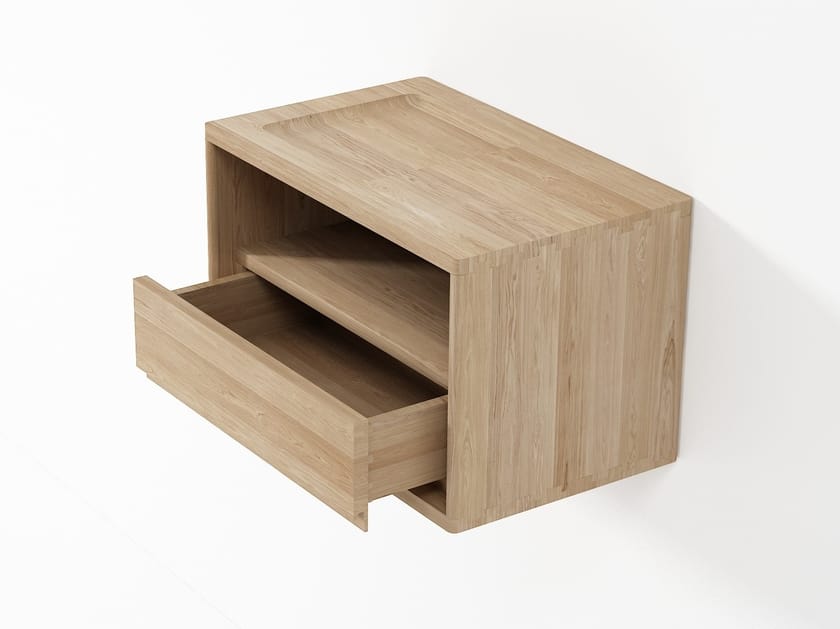 CIRCA17 Rectangular wallmounted wooden bedside table By KARPENTER