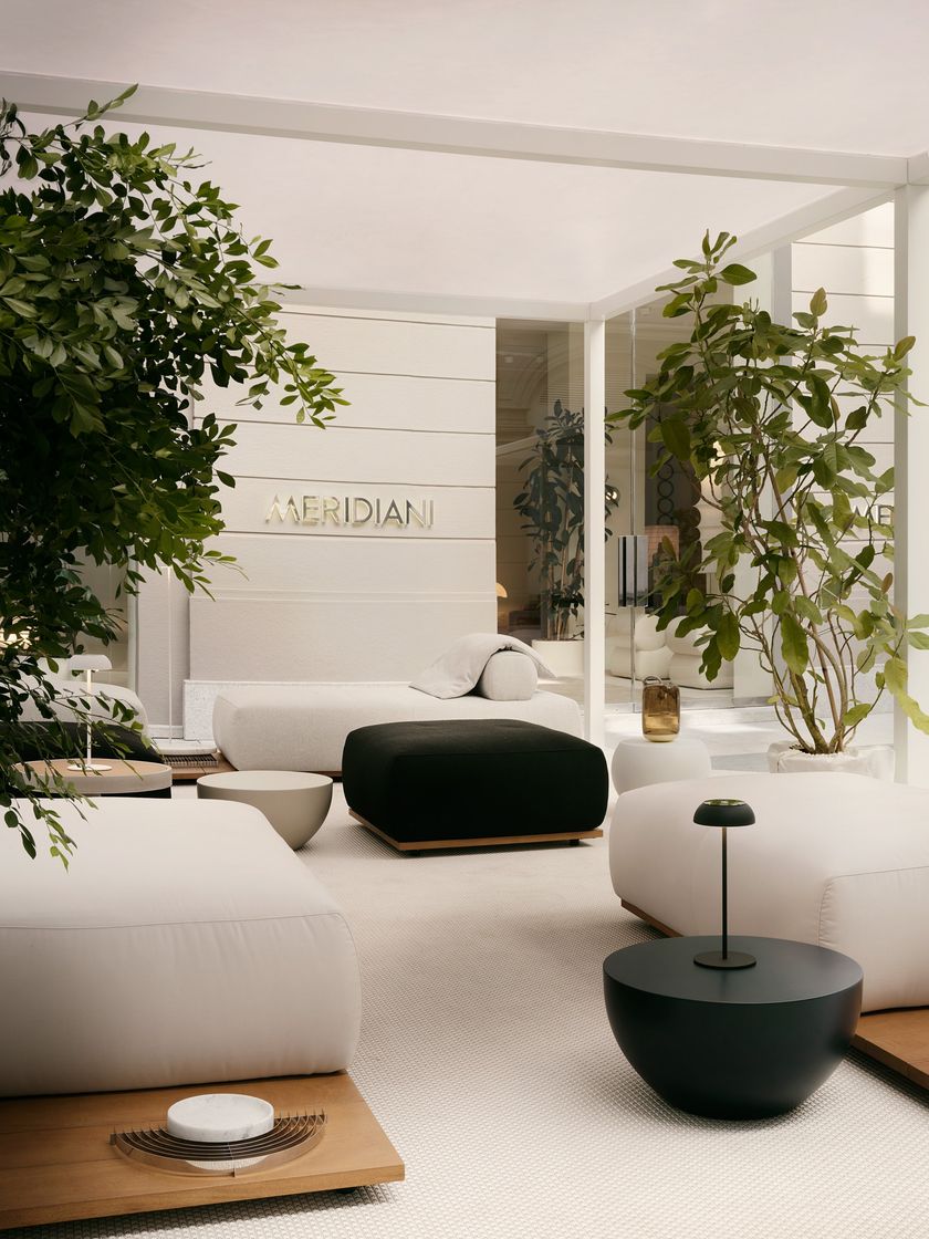CLAUD OPEN AIR Sofá modular de tela By Meridiani | design Andrea Parisio