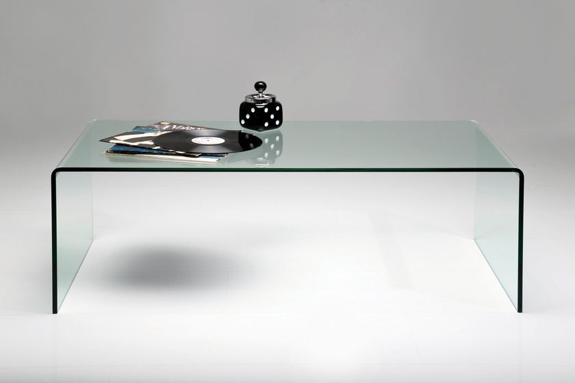 Rectangular glass coffee table CLEAR CLUB BASIC By KARE-DESIGN