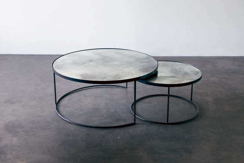CLEAR NESTING COFFEE TABLE SET By Notre Monde design Dawn Sweitzer