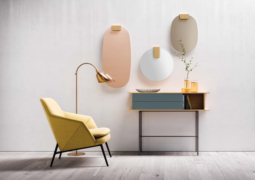 CLIP Wallmounted mirror By SCULPTURES JEUX design Ottone studio