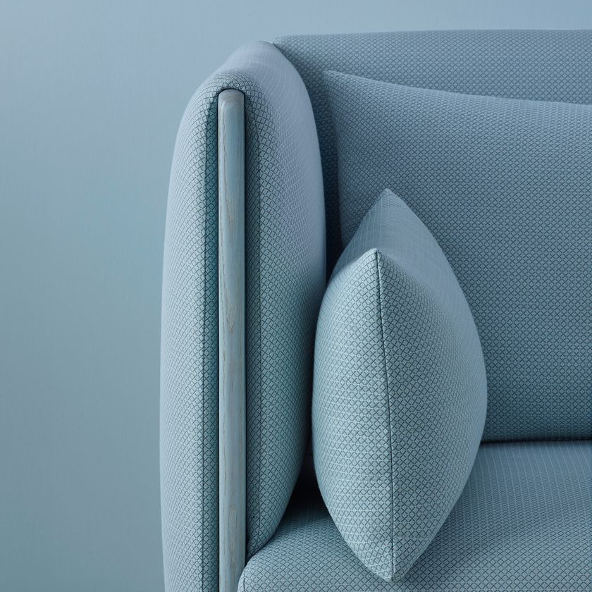 COLOURFORM 3 seater fabric sofa with chaise longue By Herman Miller ...