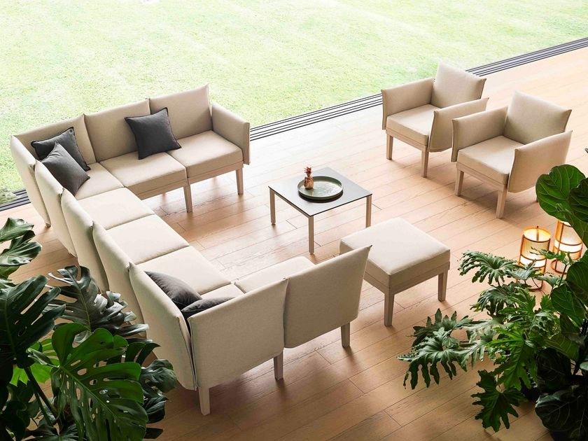 CONGA Fabric easy chair with armrests By GABER | design Eurolinea