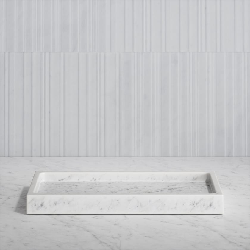 CONSERO Carrara marble bathroom tray By LUSSO