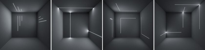 CONTINUOUS ROD MINIMAL Aluminium linear lighting profile By SIMES