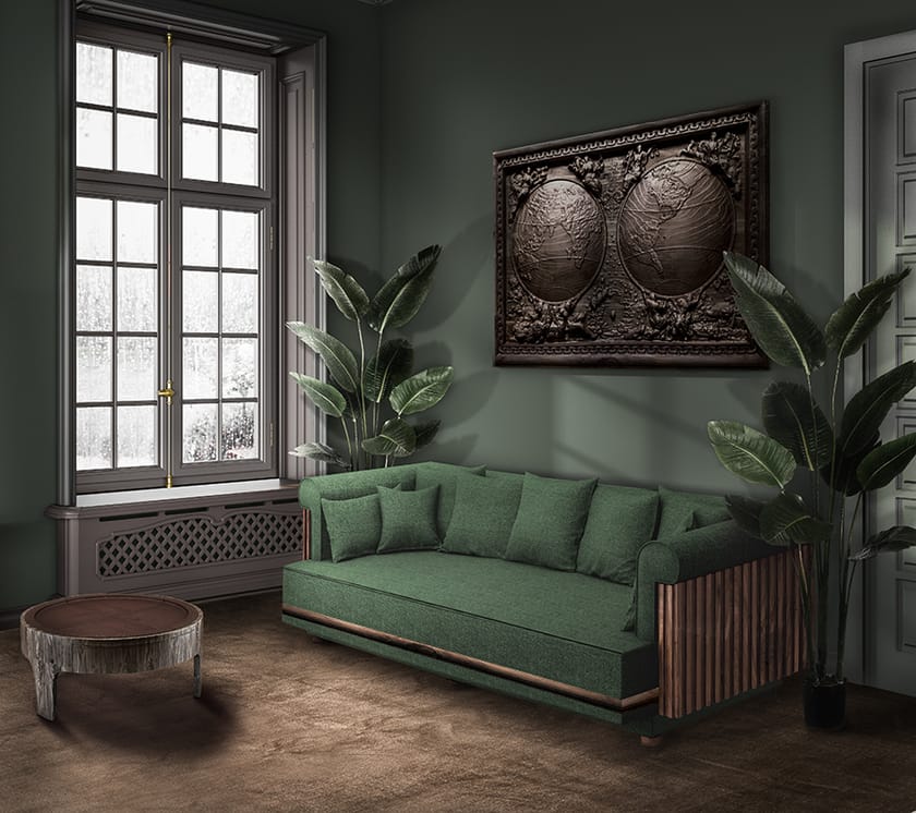 Linen sofa CONWAY By Wood Tailors Club