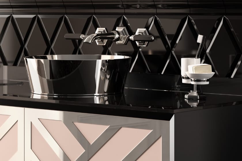 CORA 2A by Park Avenue - Mobile lavabo singolo in legno con cassetti - 7