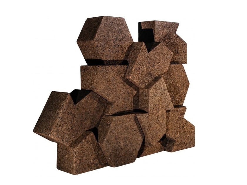 Cork room divider CORKHEX3D By GENCORK