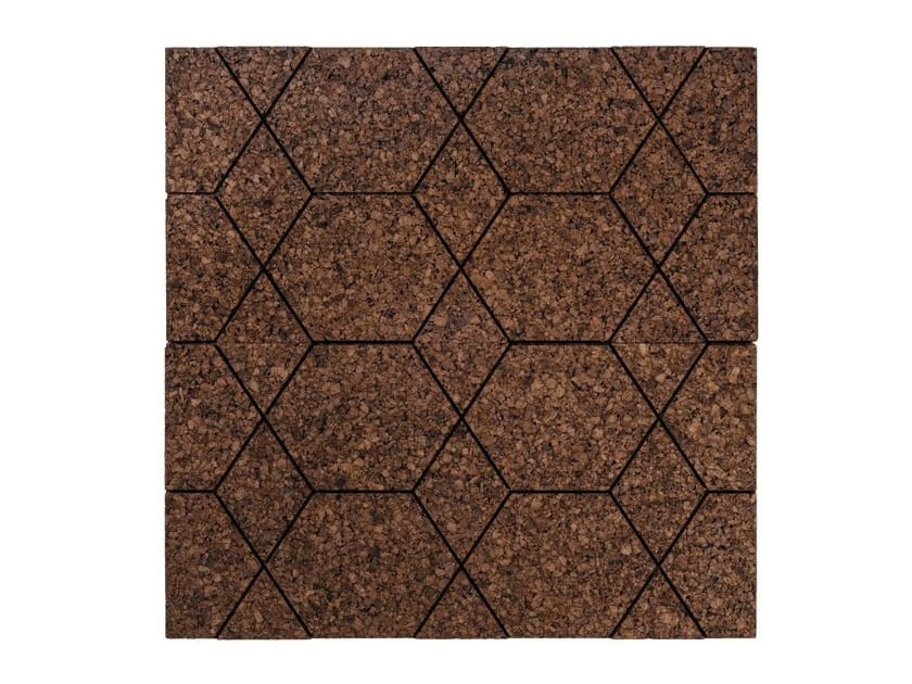 Cork wall tiles CORKHEXGRID By GENCORK