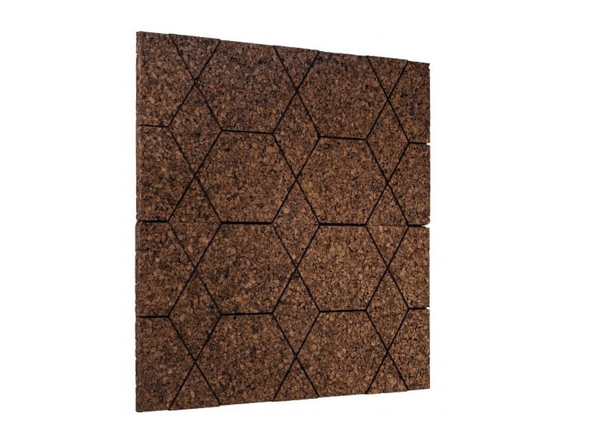 Cork wall tiles CORKHEXGRID By GENCORK
