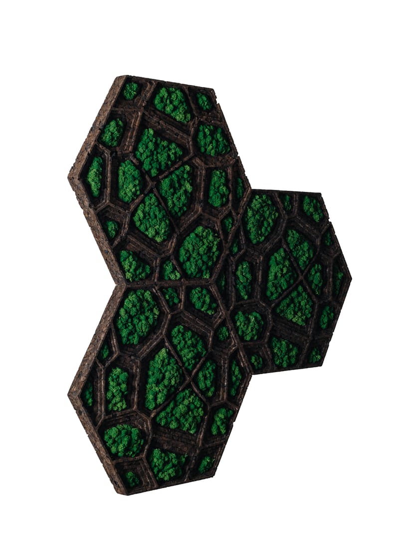 Ecological fireproof cork wall tiles CORKVOR By GENCORK