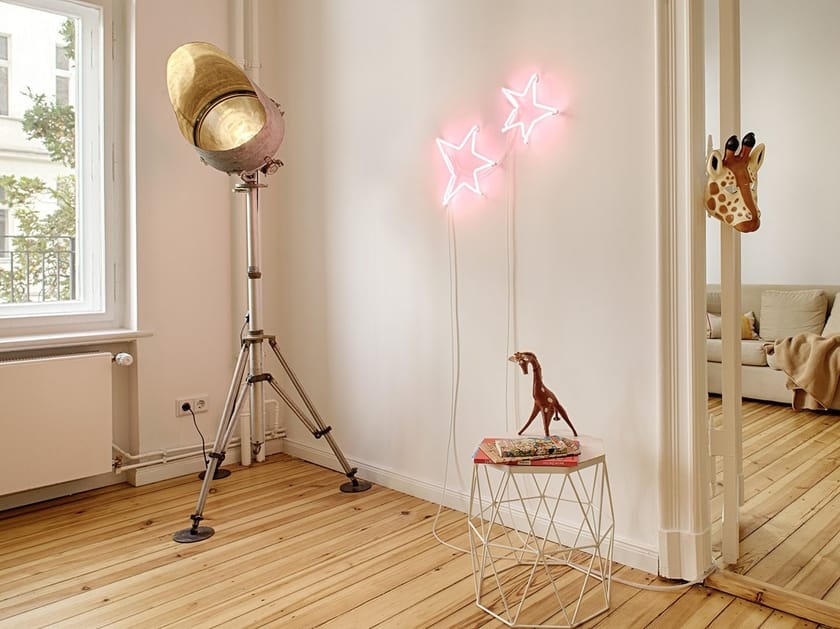 Wallmounted neon light installation COSMIC By sygns design Lilly