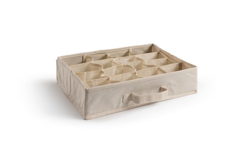 Set 25 Contenitori Organizer per Cassetti in Plastica Trasparente