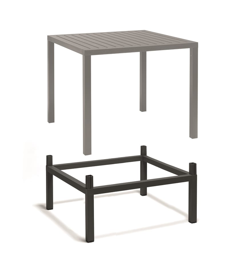 CUBE 80 by Nardi - Tavolo da giardino quadrato in polipropilene/alluminio - 5
