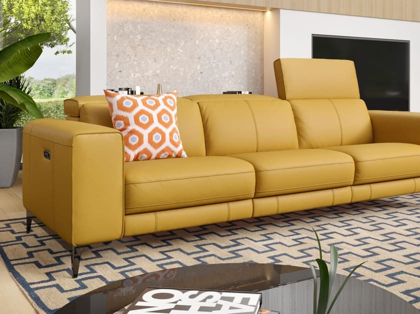 CUPELLO XXL Sofá 3 plazas Sofá 3 plazas de cuero By Sofanella