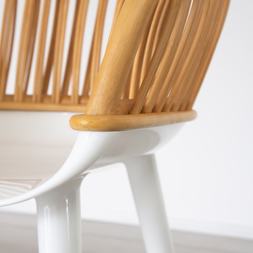 CYBORG CLUB Woven wicker chair with armrests By Magis