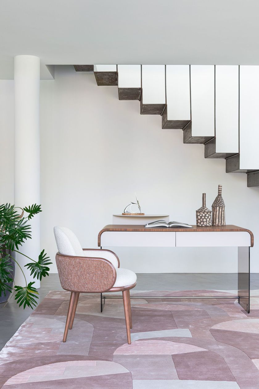 ADAM by Capital Collection - Scrivania in legno e vetro con cassetti - 6