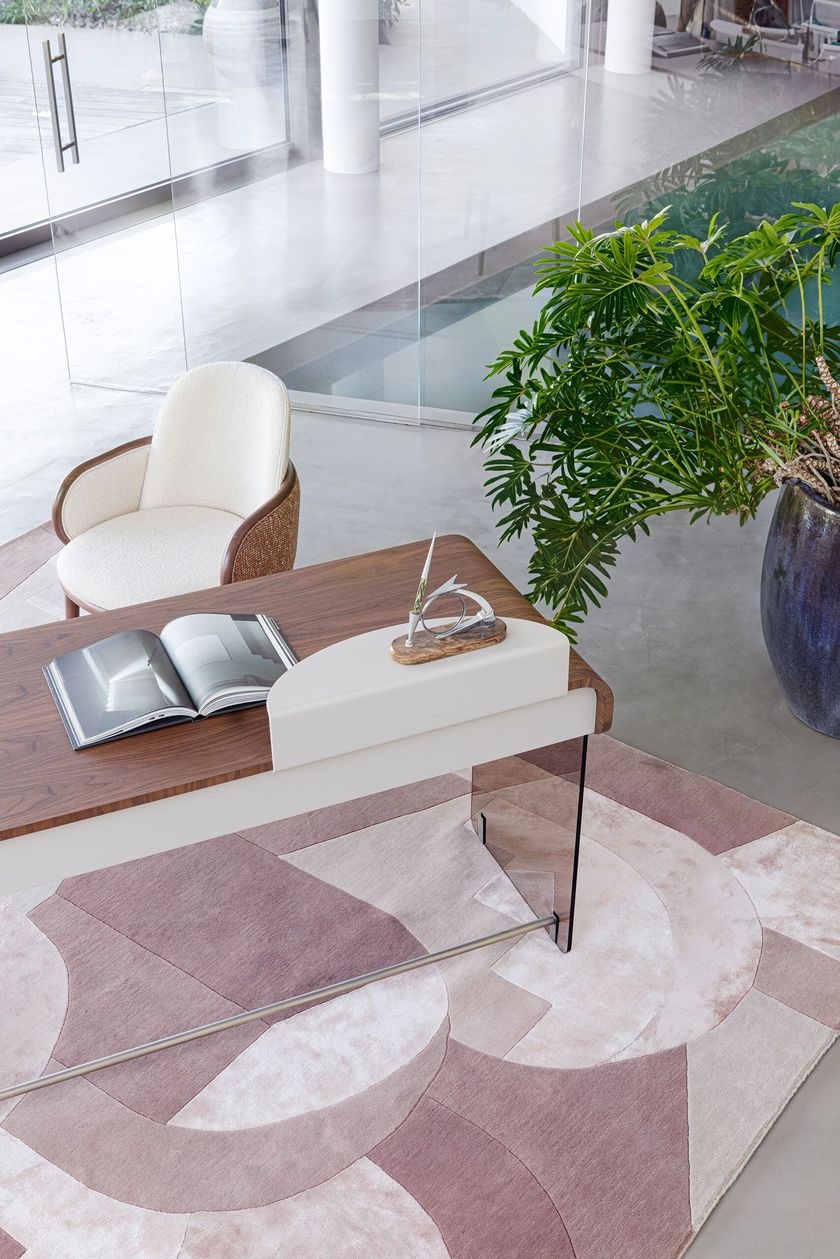 ADAM by Capital Collection - Scrivania in legno e vetro con cassetti - 5