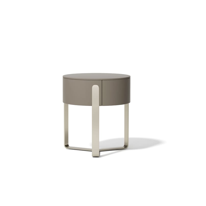 AUREA by Capital Collection - Comodino rotondo in legno con cassetti - 8