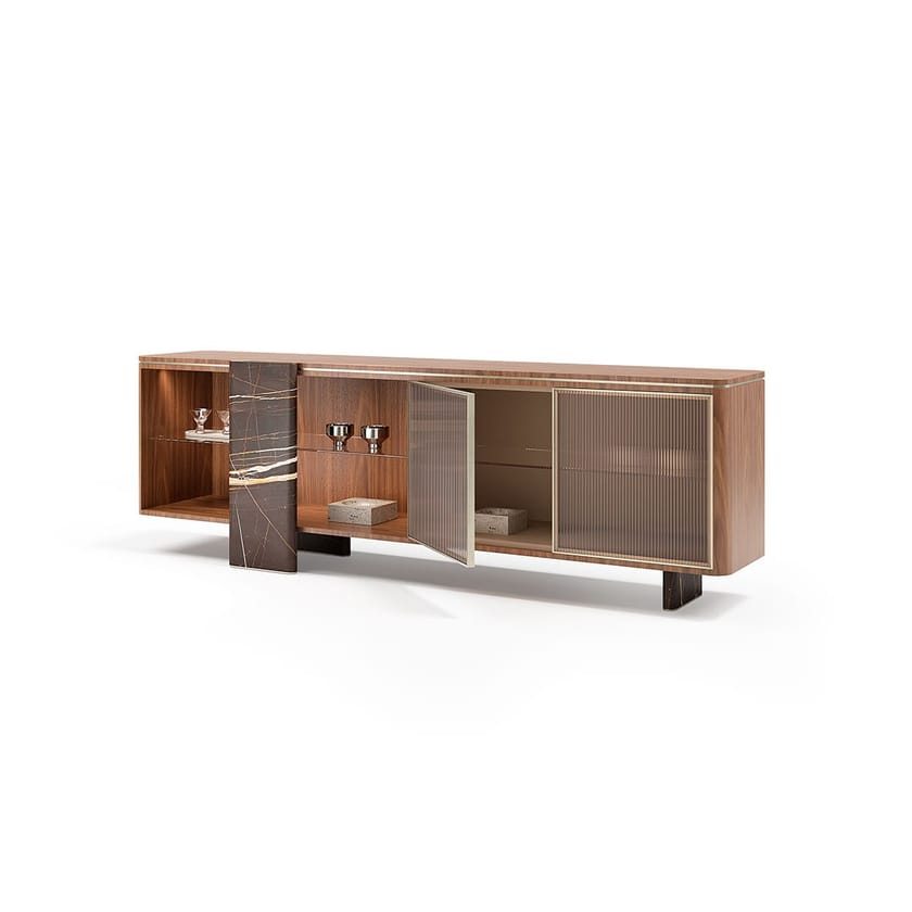 AURELIA by Capital Collection - Madia in legno e vetro con ante a battente - 11
