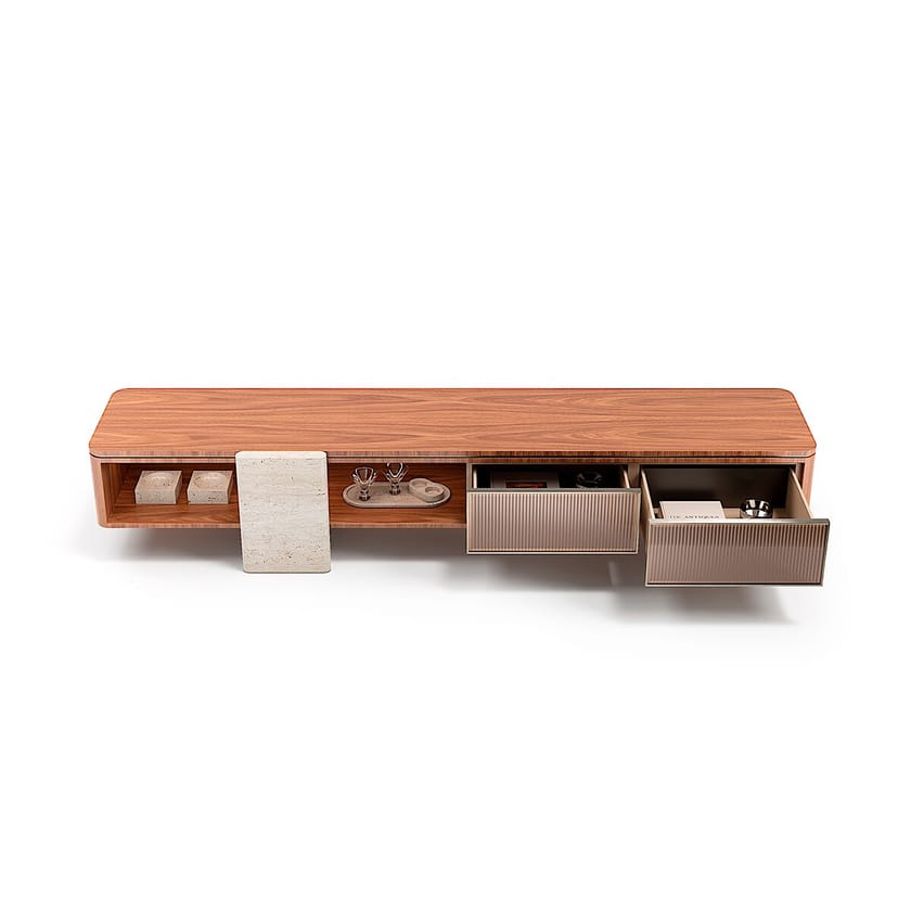 AURELIA by Capital Collection - Mobile TV basso in legno e vetro con cassetti - 21